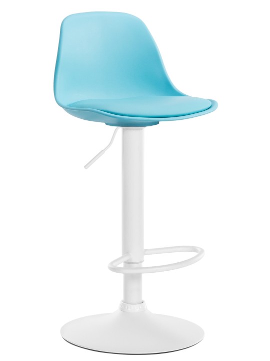 Tabouret de bar Kiel simili cuir, bleu