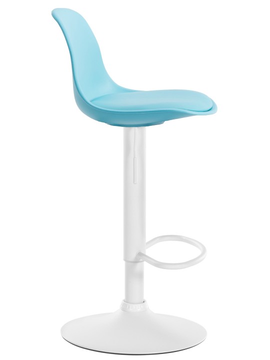 Tabouret de bar Kiel simili cuir, bleu