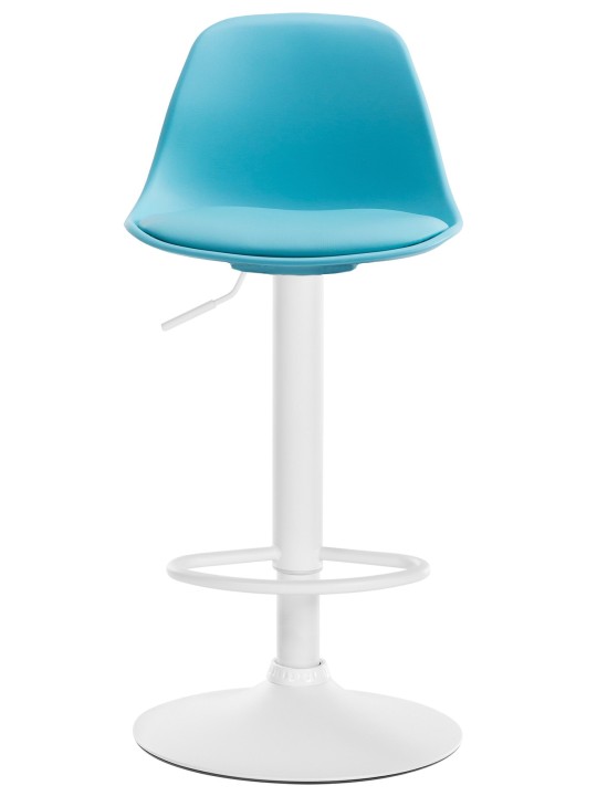 Tabouret de bar Kiel simili cuir, bleu