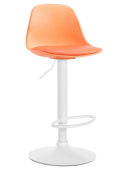 Tabouret de bar Kiel simili cuir, orange