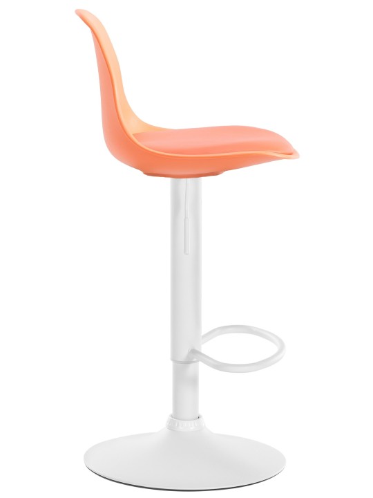 Tabouret de bar Kiel simili cuir, orange