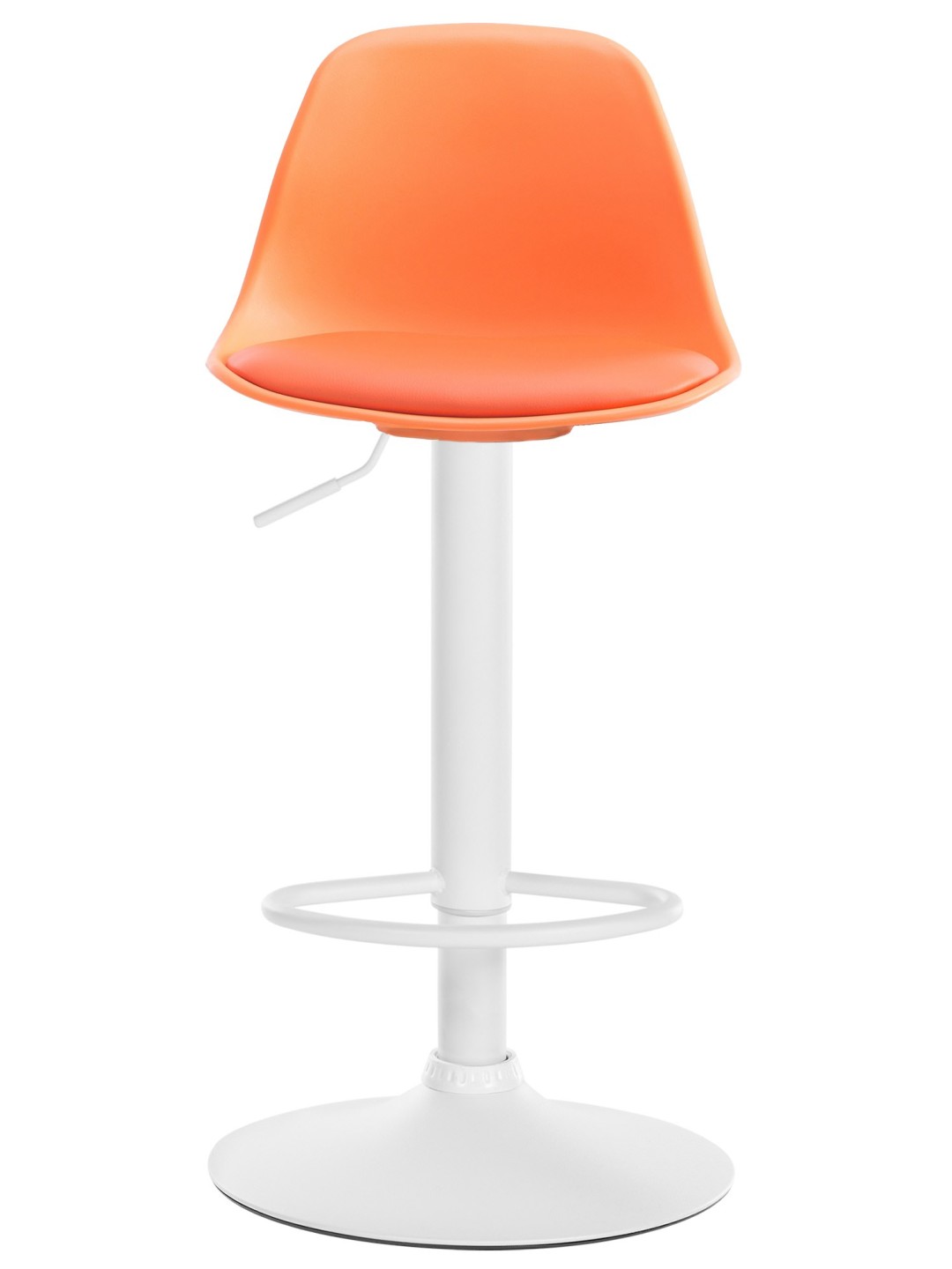 Tabouret de bar Kiel simili cuir, orange
