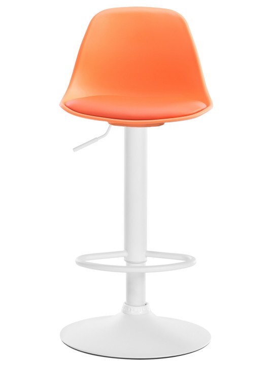 Tabouret de bar Kiel simili cuir, orange