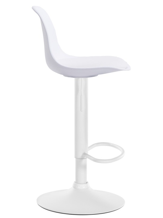 Tabouret de bar Kiel simili cuir, blanc