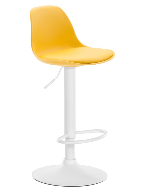 Tabouret de bar Kiel simili cuir, jaune