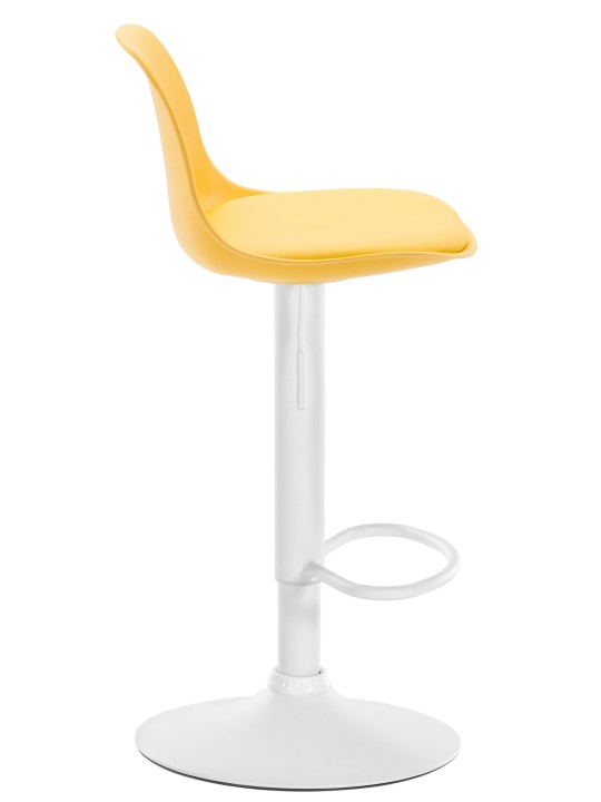 Tabouret de bar Kiel simili cuir, jaune