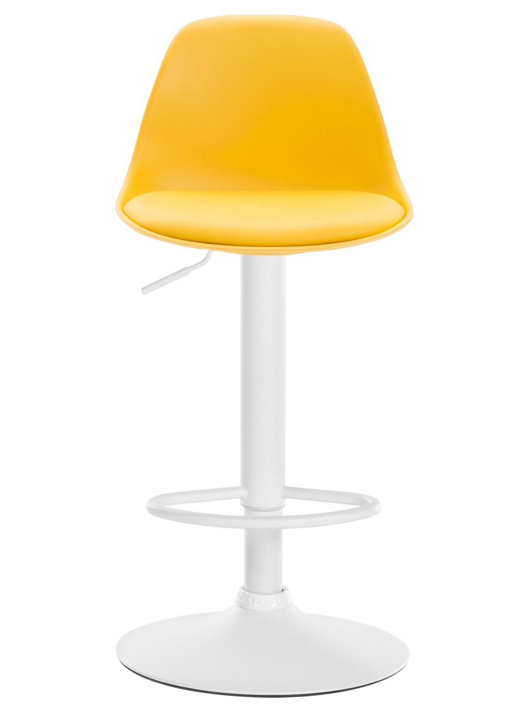 Tabouret de bar Kiel simili cuir, jaune