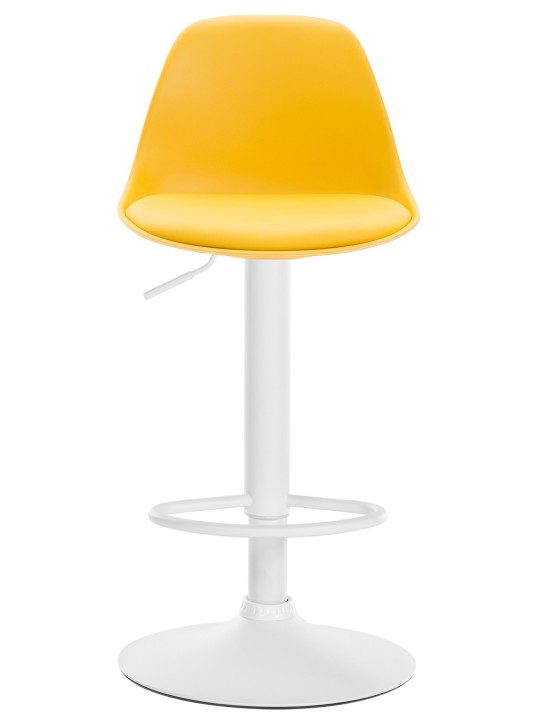 Tabouret de bar Kiel simili cuir, jaune