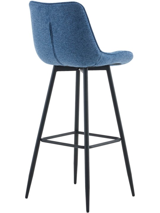 Tabouret de bar tissu Dartford, bleu