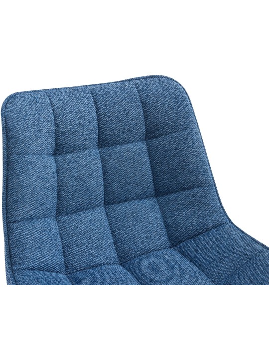 Tabouret de bar tissu Dartford, bleu