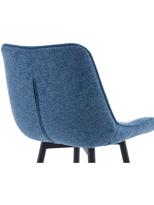 Tabouret de bar tissu Dartford, bleu