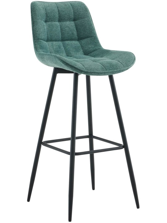 Tabouret de bar tissu Dartford, vert
