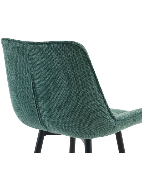 Tabouret de bar tissu Dartford, vert