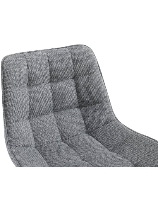 Tabouret de bar tissu Dartford, gris