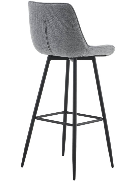 Tabouret de bar tissu Dartford, gris