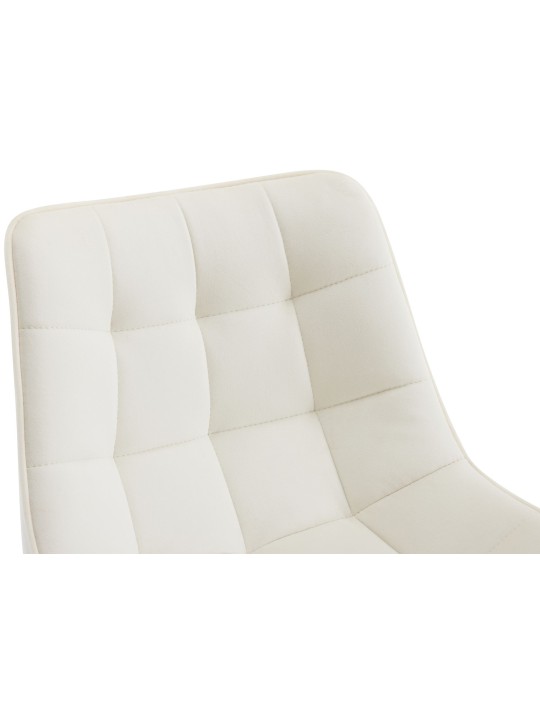 Tabouret de bar Dartford velours, crème