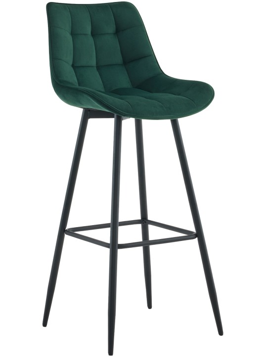 Tabouret de bar Dartford velours, vert