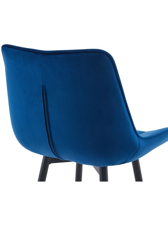 Tabouret de bar Dartford velours, bleu