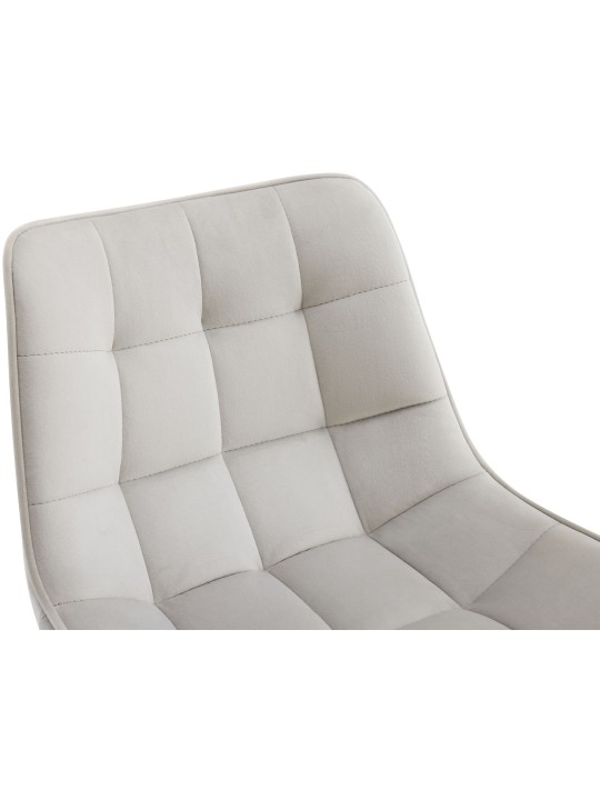 Tabouret de bar Dartford velours, gris