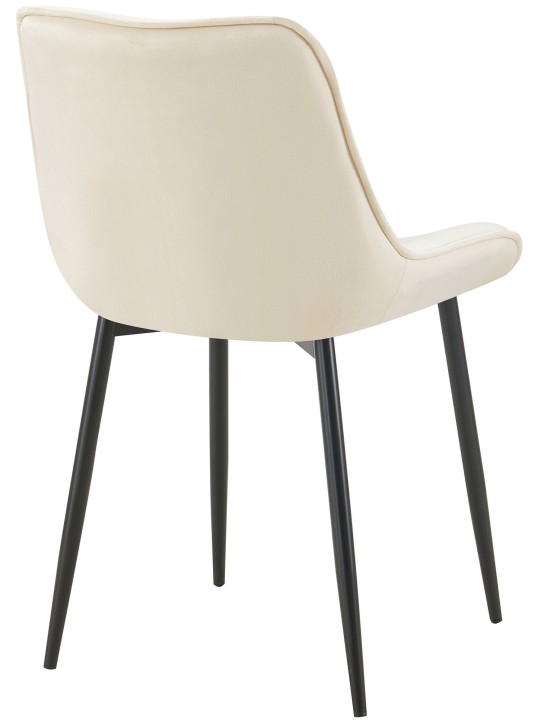 Chaise de salle à manger en velours Wallace, crème Chaise de salle à manger en velours Wallace, crème