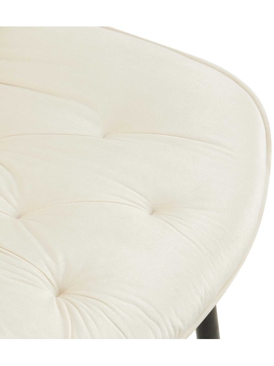 Chaise de salle à manger en velours Wallace, crème Chaise de salle à manger en velours Wallace, crème