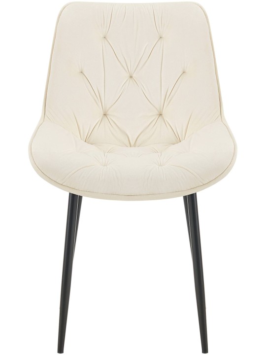 Chaise de salle à manger en velours Wallace, crème Chaise de salle à manger en velours Wallace, crème