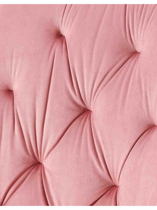 Chaise de salle à manger en velours Wallace, rose