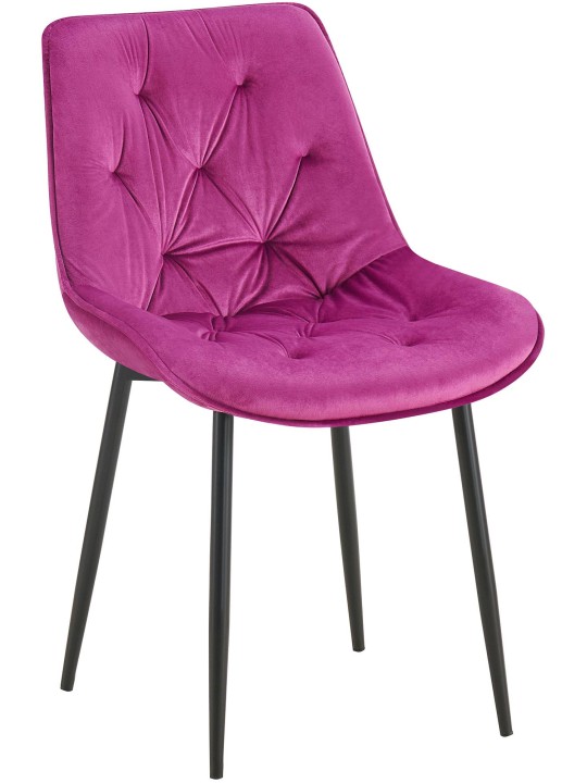 Chaise de salle à manger en velours Wallace, lilas Chaise de salle à manger en velours Wallace, lilas
