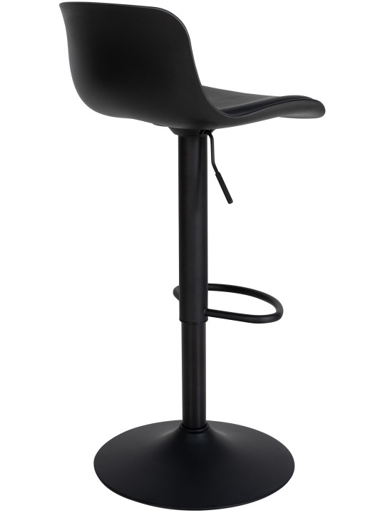 Lot de 4 tabourets de bar Almada simili cuir, noir