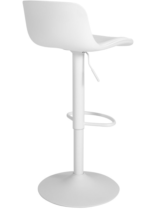 Lot de 4 tabourets de bar Almada simili cuir, blanc