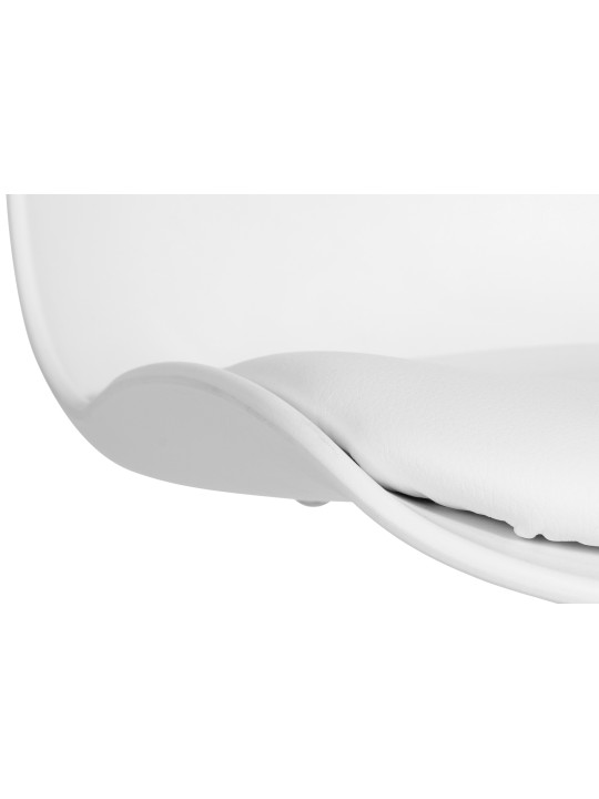 Lot de 4 tabourets de bar Almada simili cuir, blanc