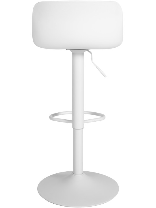 Lot de 4 tabourets de bar Almada simili cuir, blanc