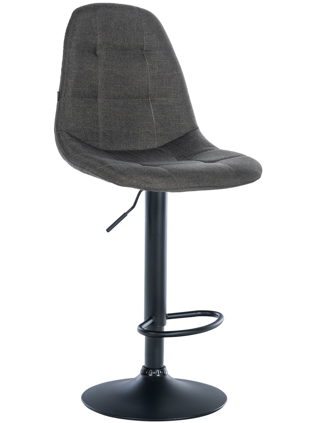 Tabouret de bar Elmore tissu B, gris foncé