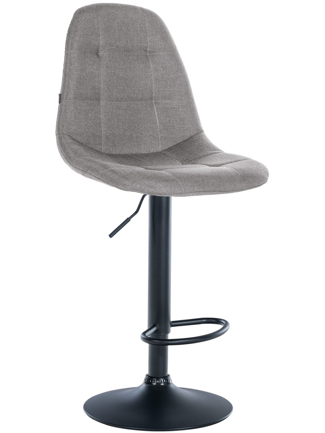 Tabouret de bar Elmore tissu B, gris