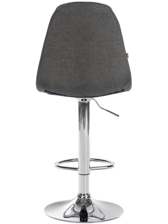 Tabouret de bar Elmore tissu C, gris foncé