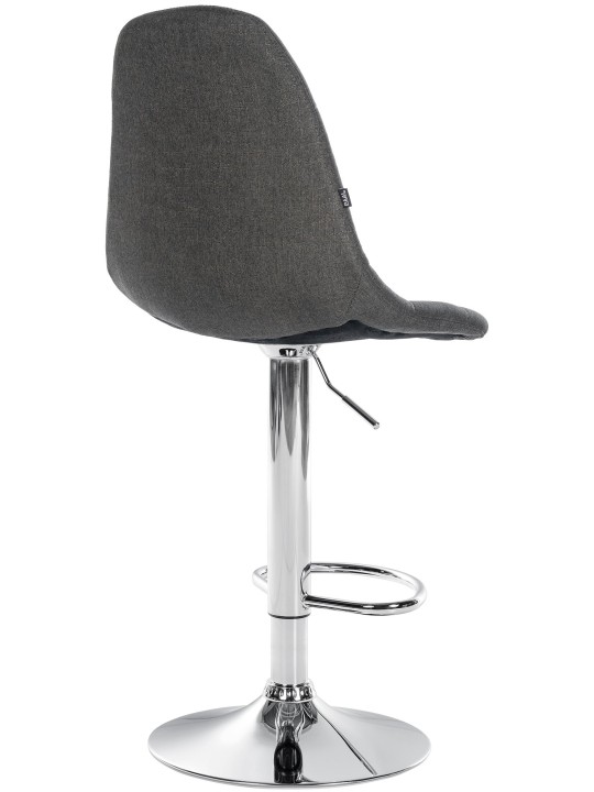 Tabouret de bar Elmore tissu C, gris foncé