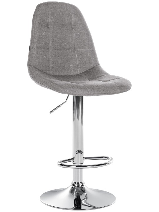 Tabouret de bar Elmore tissu C, gris