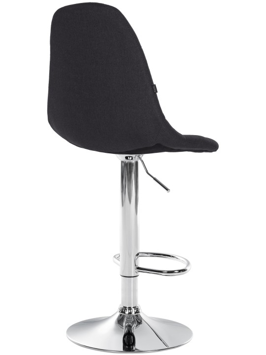 Tabouret de bar Elmore tissu C, noir