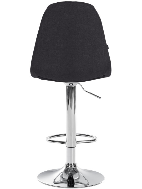 Tabouret de bar Elmore tissu C, noir