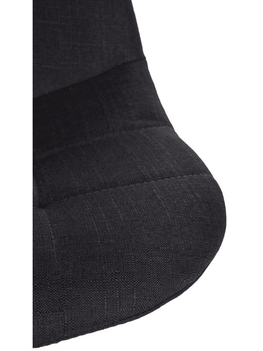 Tabouret de bar Elmore tissu C, noir