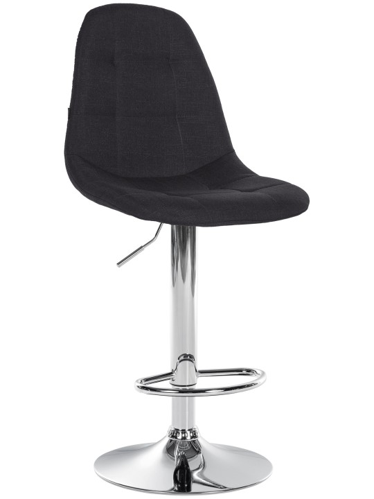 Tabouret de bar Elmore tissu C, noir
