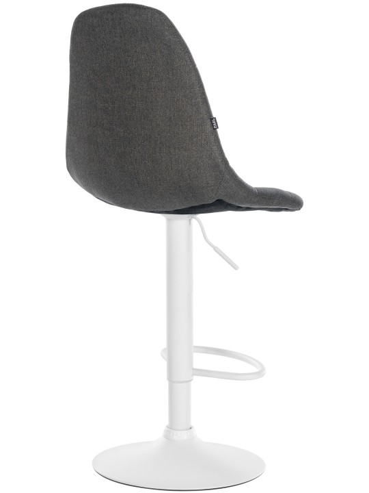 Tabouret de bar Elmore tissu W, gris foncé