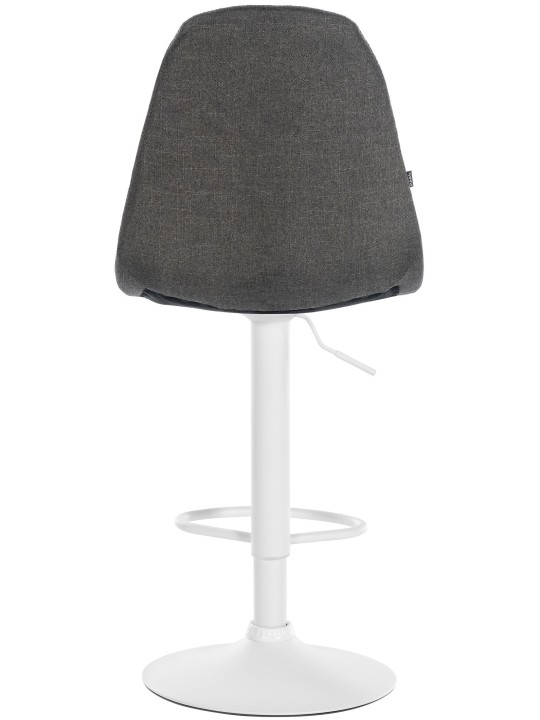 Tabouret de bar Elmore tissu W, gris foncé