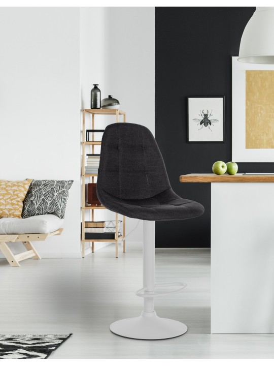 Tabouret de bar Elmore tissu W, noir Tabouret de bar Elmore tissu W, noir