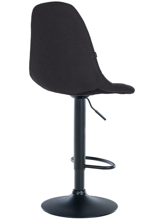 Tabouret de bar Elmore tissu B, noir