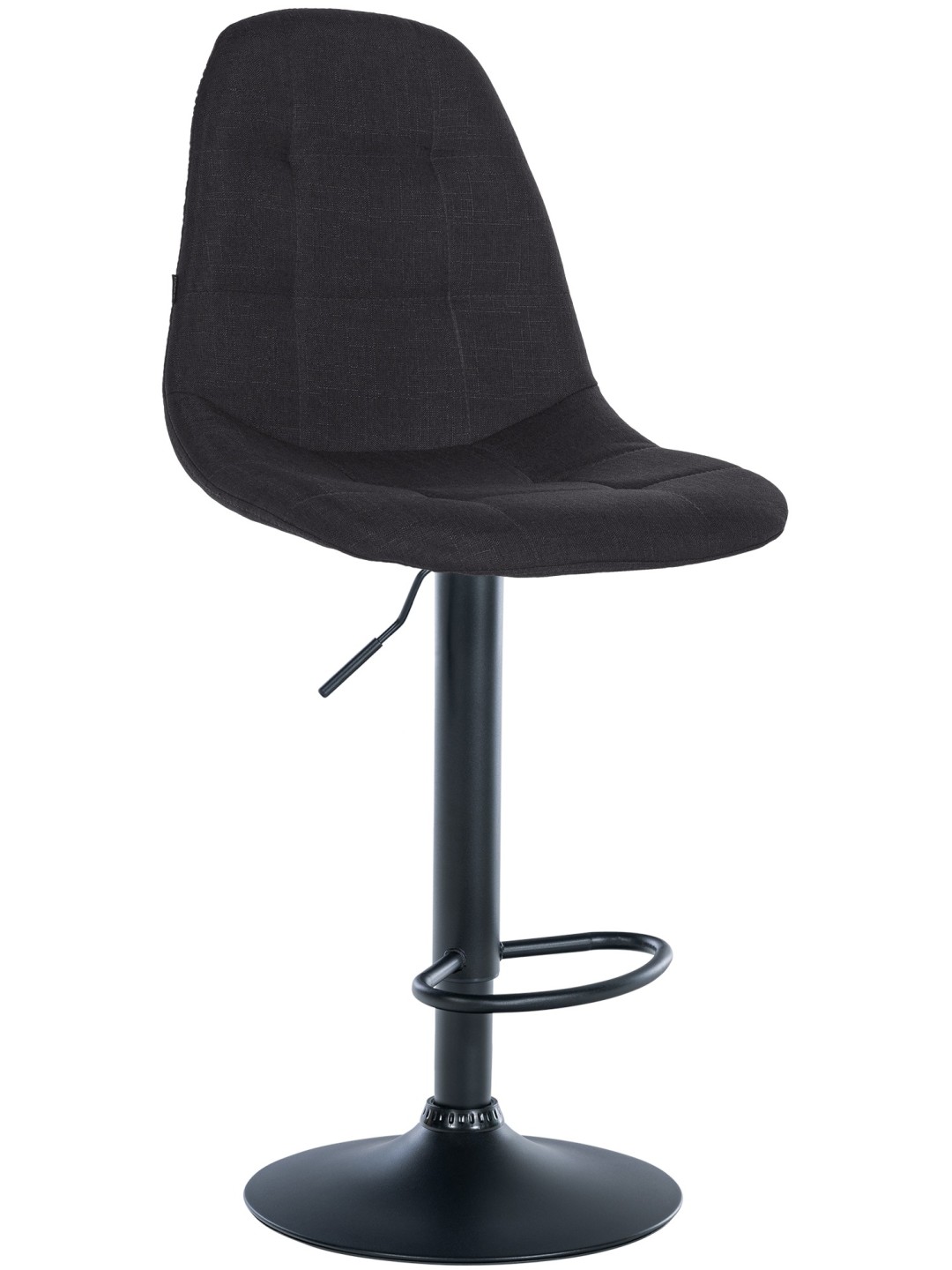 Tabouret de bar Elmore tissu B, noir
