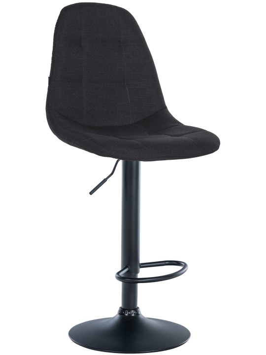 Tabouret de bar Elmore tissu B, noir