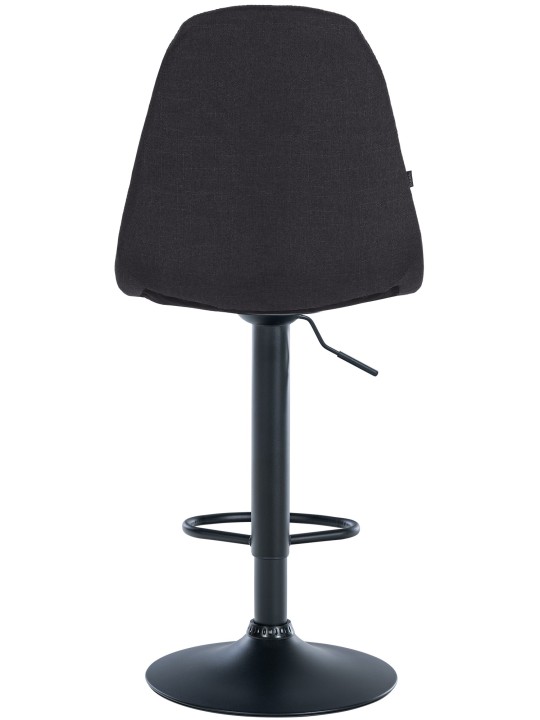 Tabouret de bar Elmore tissu B, noir