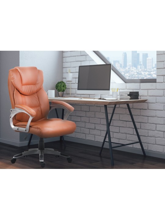 Chaise de bureau Texas V2, brun clair