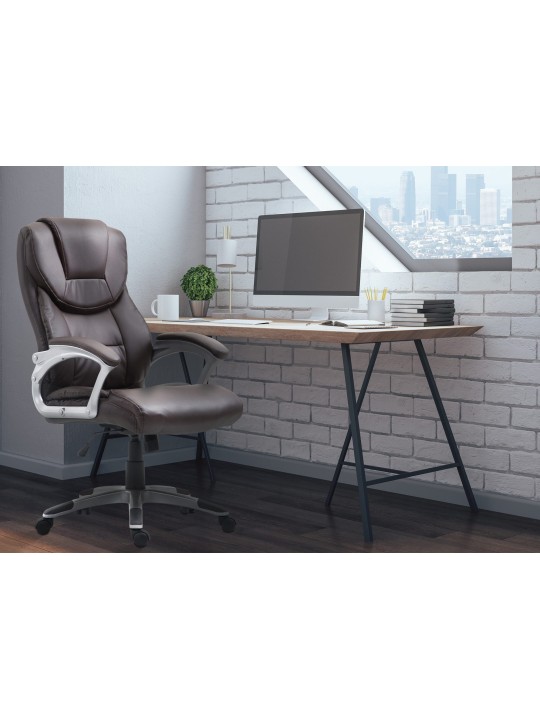 Chaise de bureau Texas V2, brun